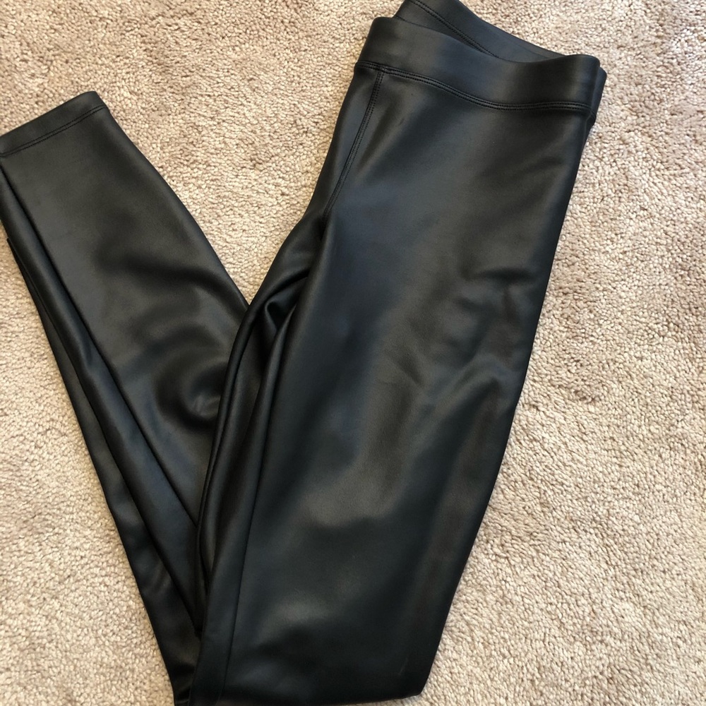 Express Faux leather black leggings Size M